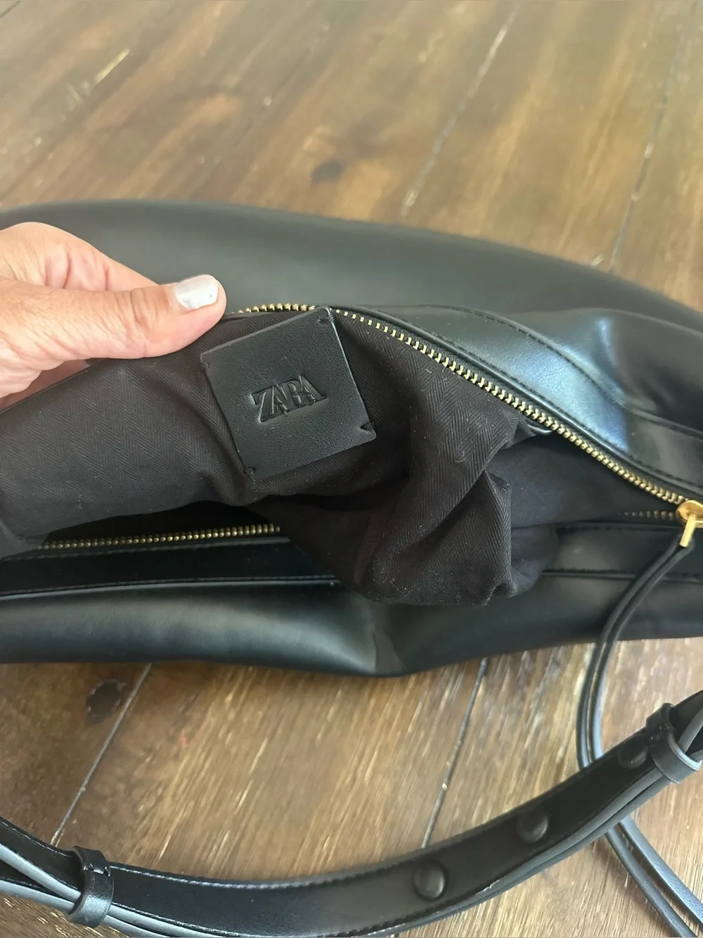 Zara crescent hobo bag